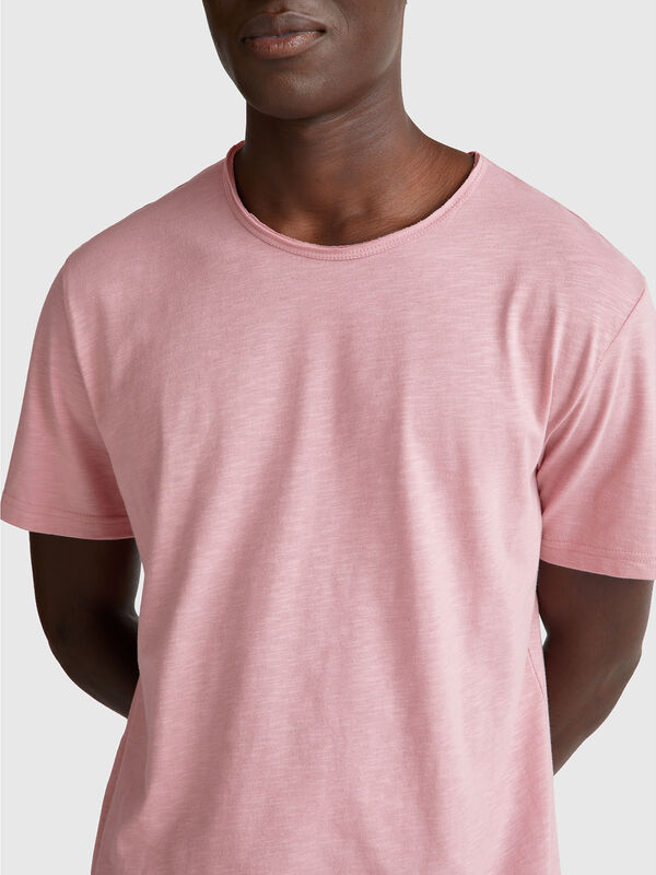 T-shirt en coton flammé Homme
