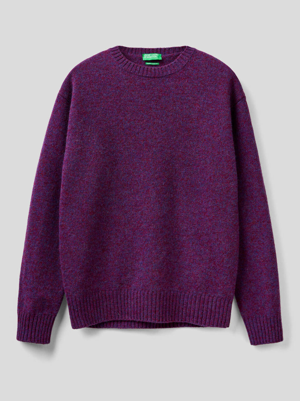 Pull col rond en pure laine Shetland image number 1
