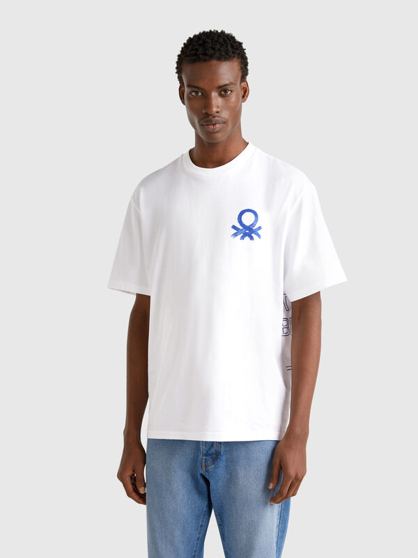 T-shirt avec imprimé devant et dos Homme