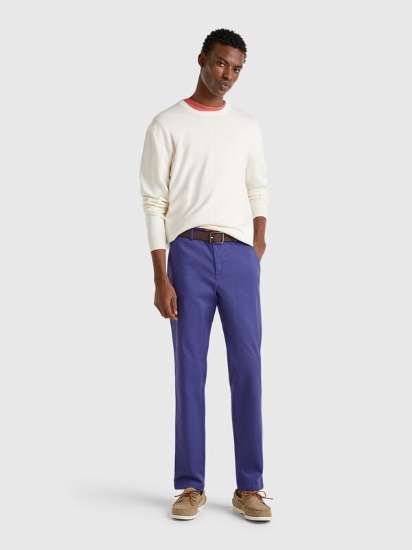 Chino coupe slim en coton stretch Homme