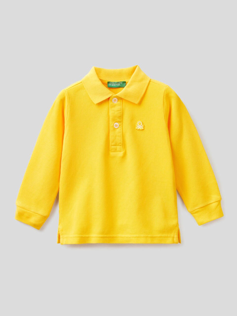 Polo manches longues en coton bio image number 1
