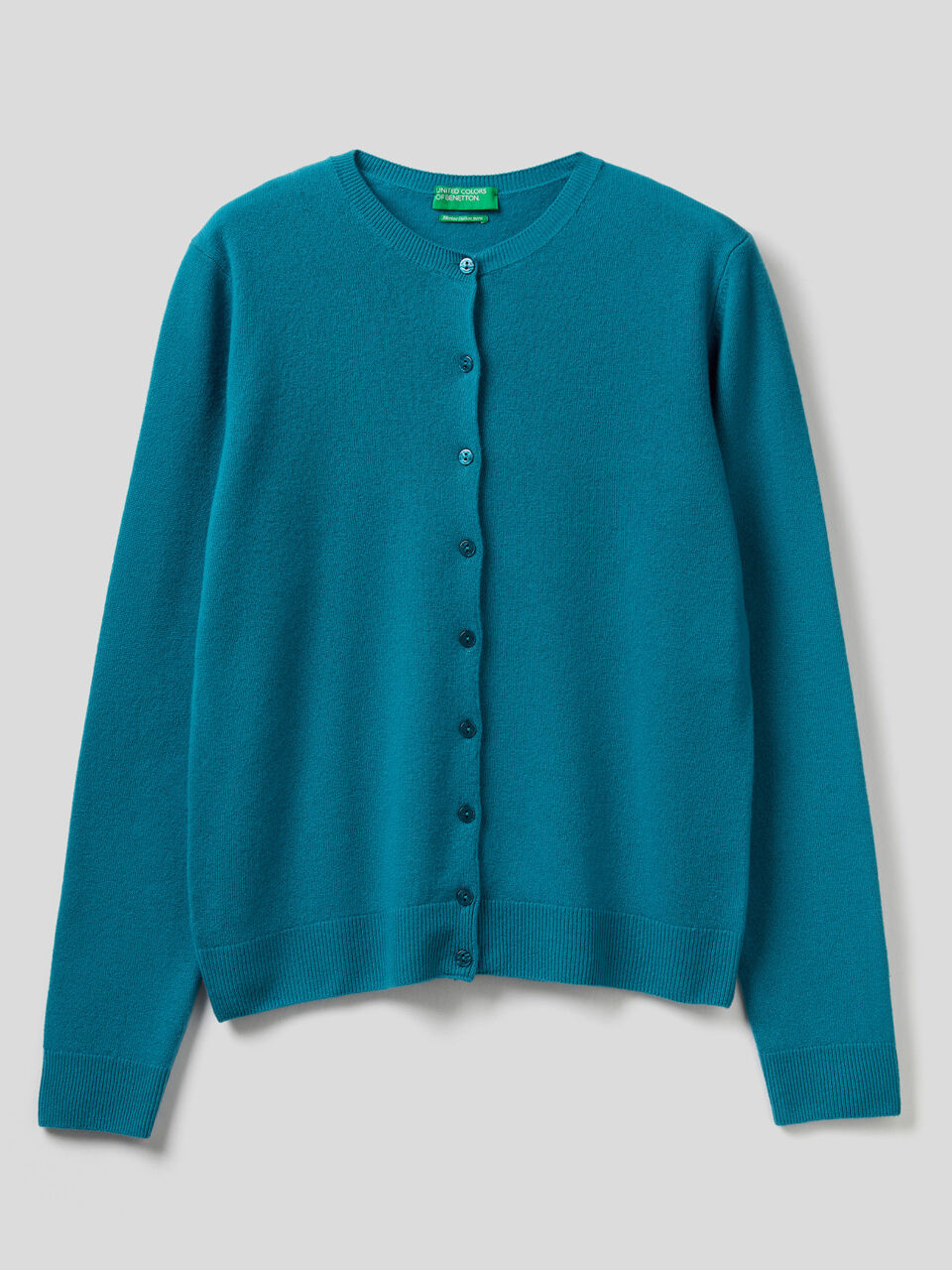 Gilet col rond en pure laine vierge image number 1