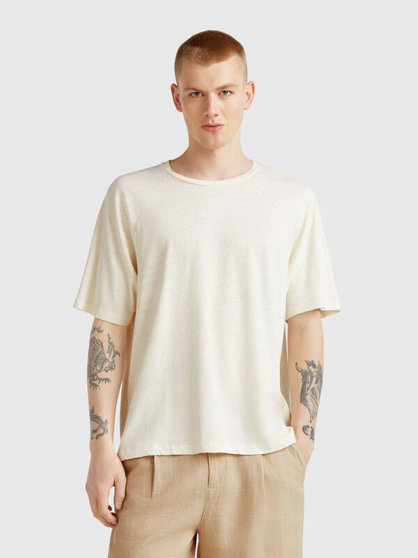 T-shirt en lin mélangé Homme
