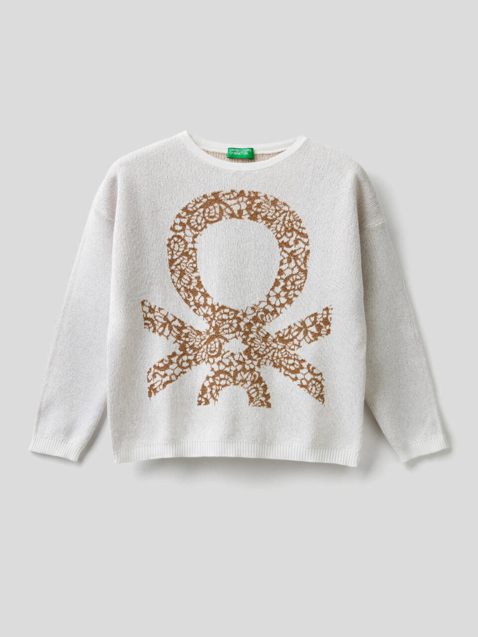 Pull coupe boxy avec motif en intarsia image number 1