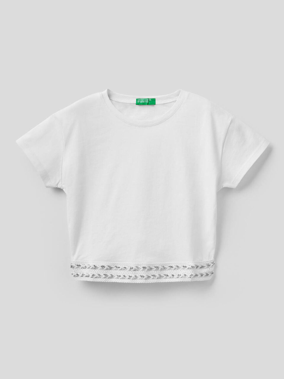 T-shirt en coton avec coupe cropped image number 1
