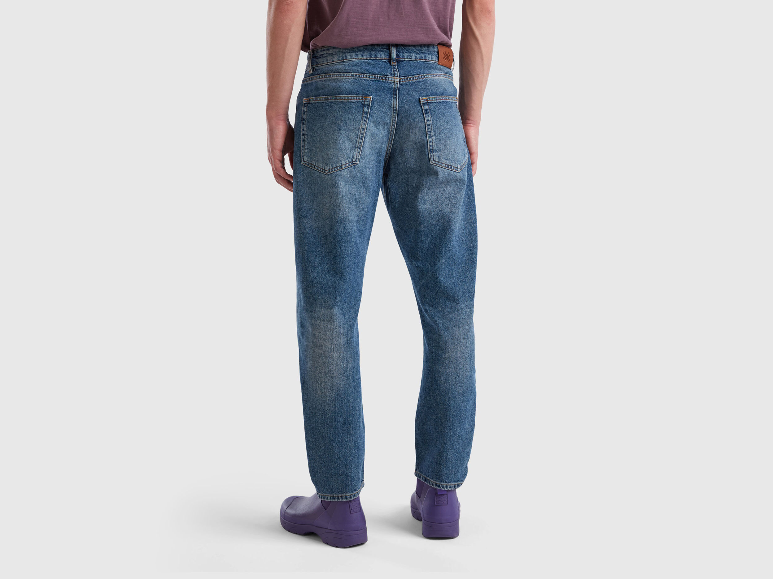Jeans coupe carrot Bleu Benetton