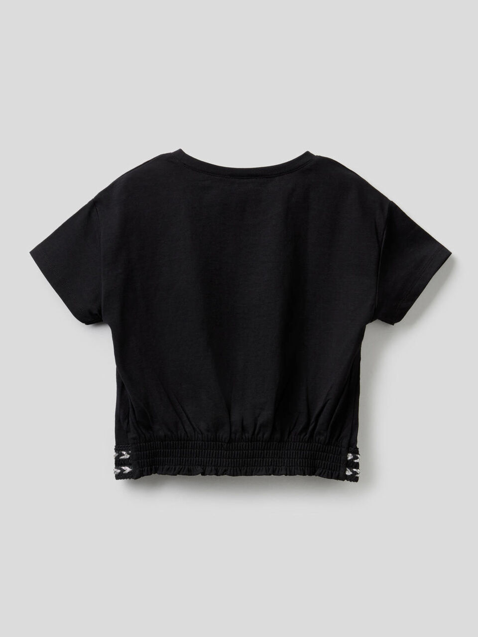 T-shirt en coton avec coupe cropped image number 2