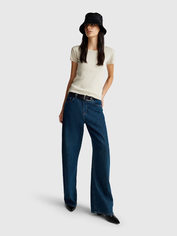 Chemise à manches courtes en pur coton Femme