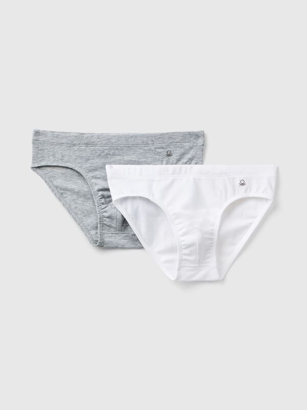 Deux slips en coton extensible Garçon