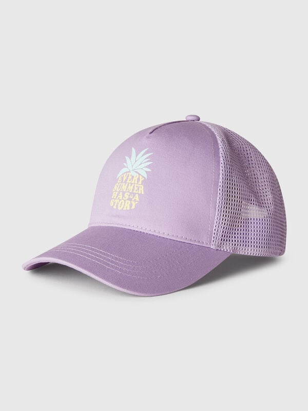 Casquette de baseball en coton et maille Garçon