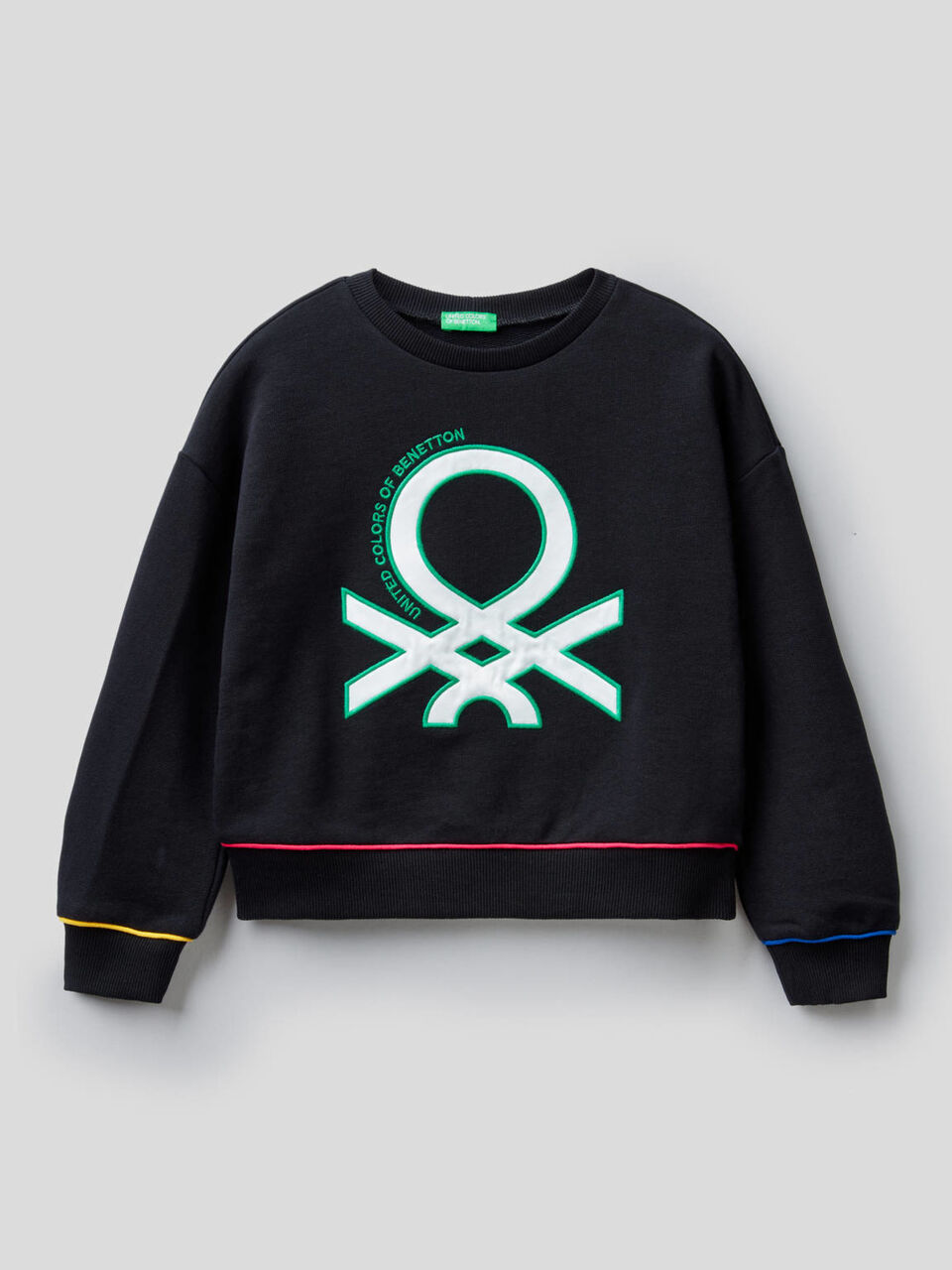 Sweat 100 % coton avec logo satiné image number 1