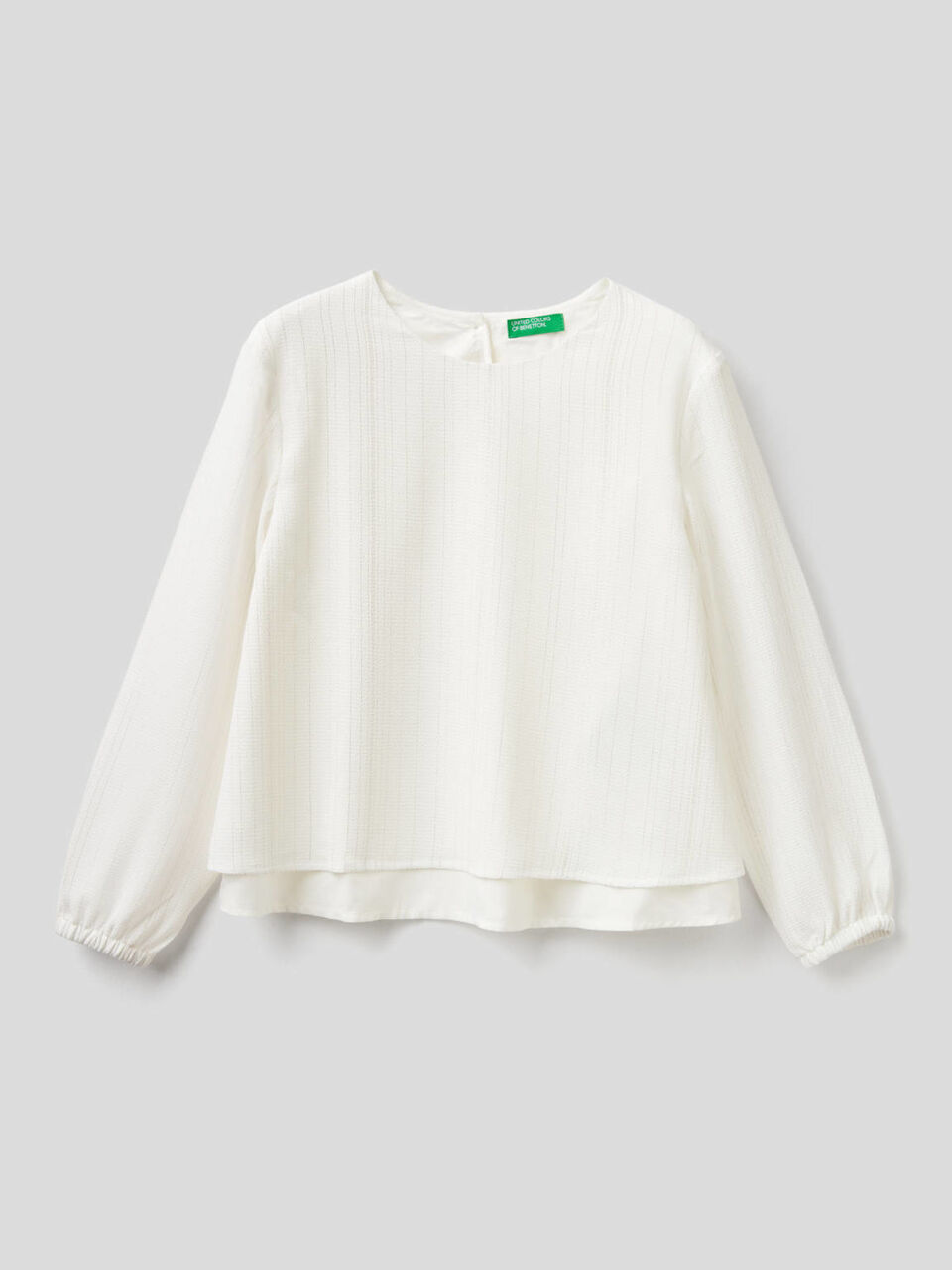 Blouse double épaisseur en crépon image number 1