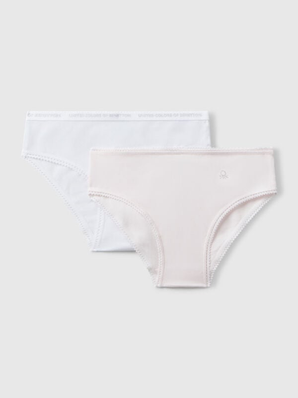 Deux slips en coton extensible Filles
