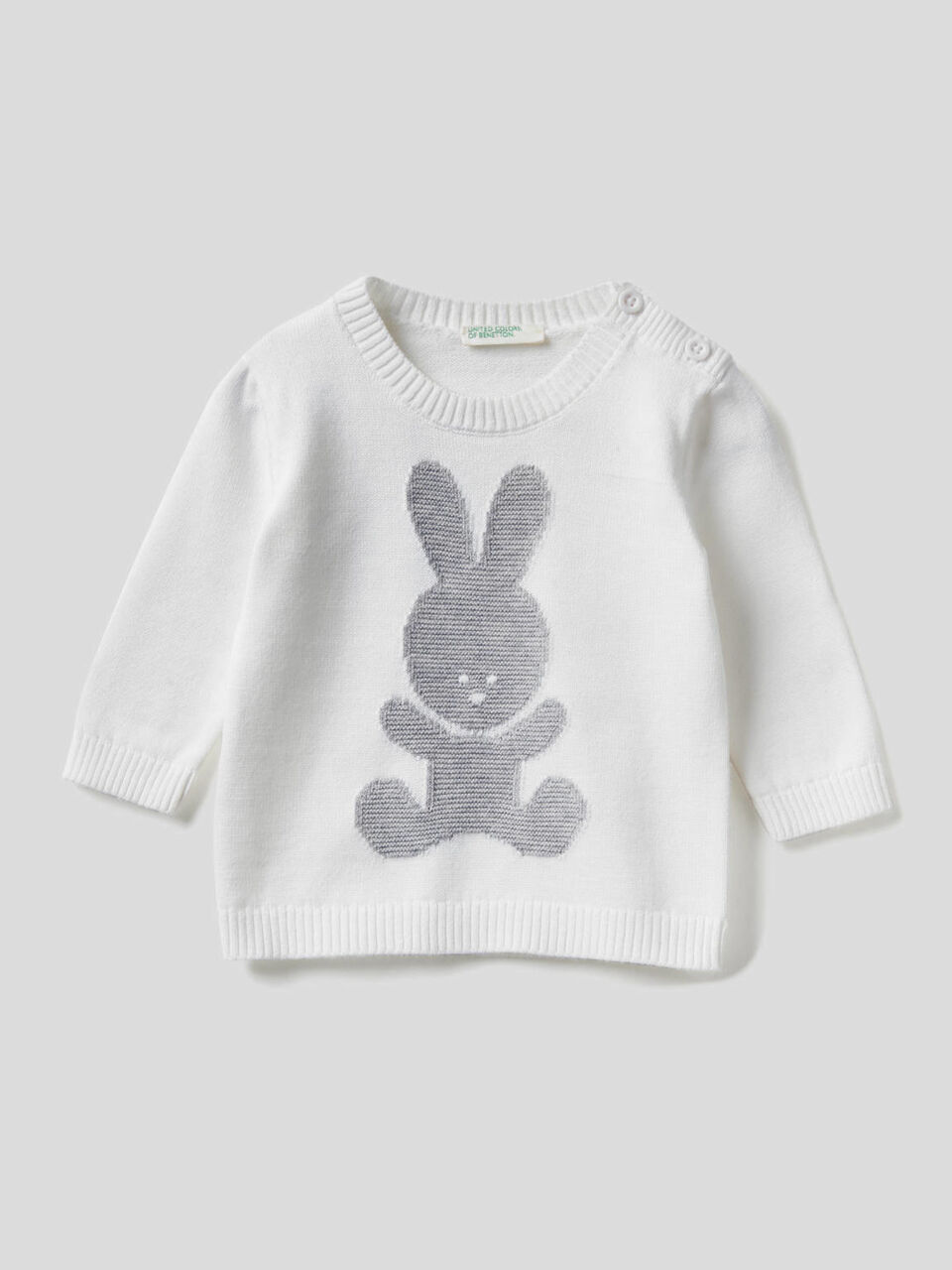 Pull 100% coton avec motif en intarsia image number 1