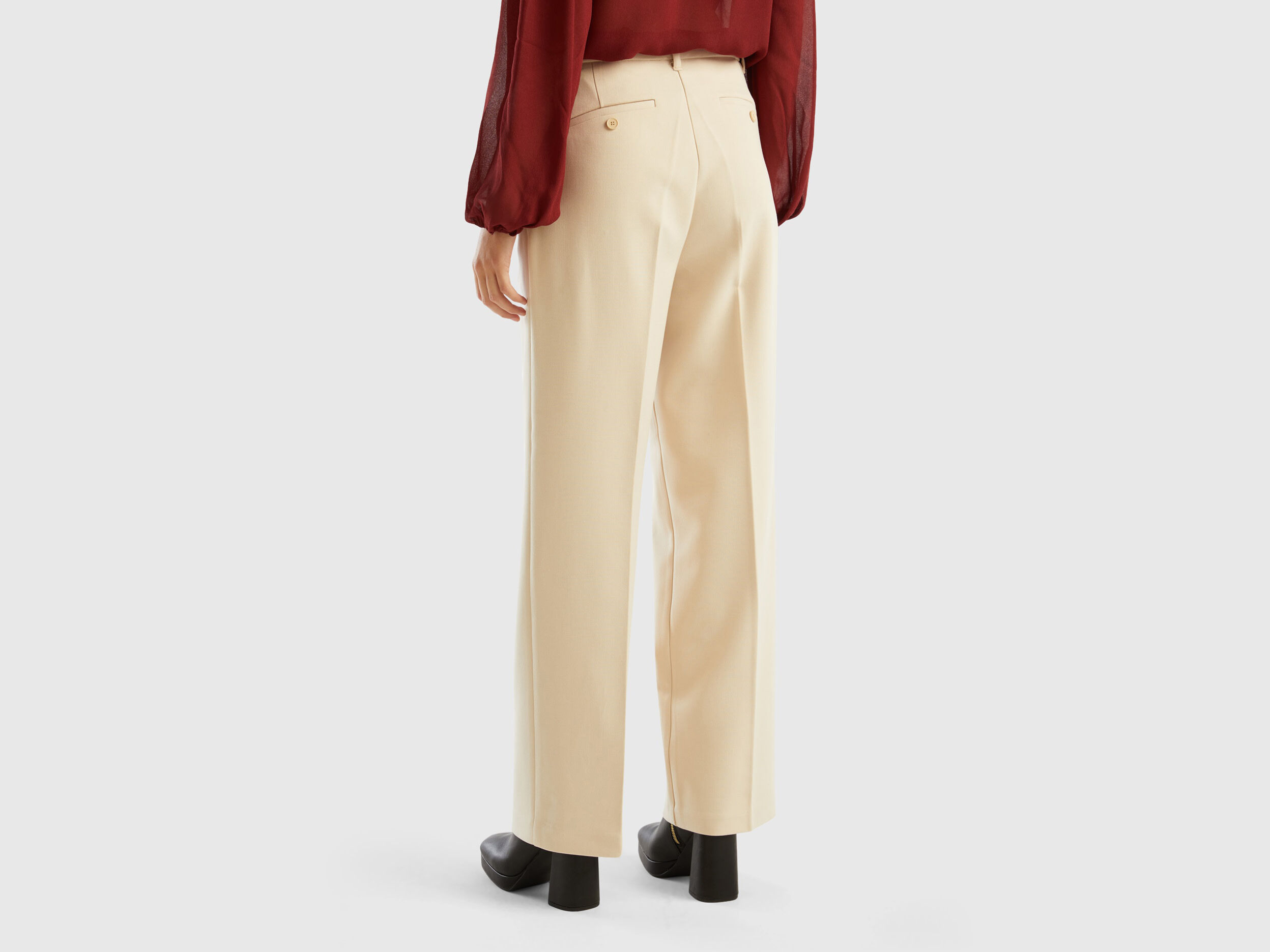 Pantalon ample plissé shop