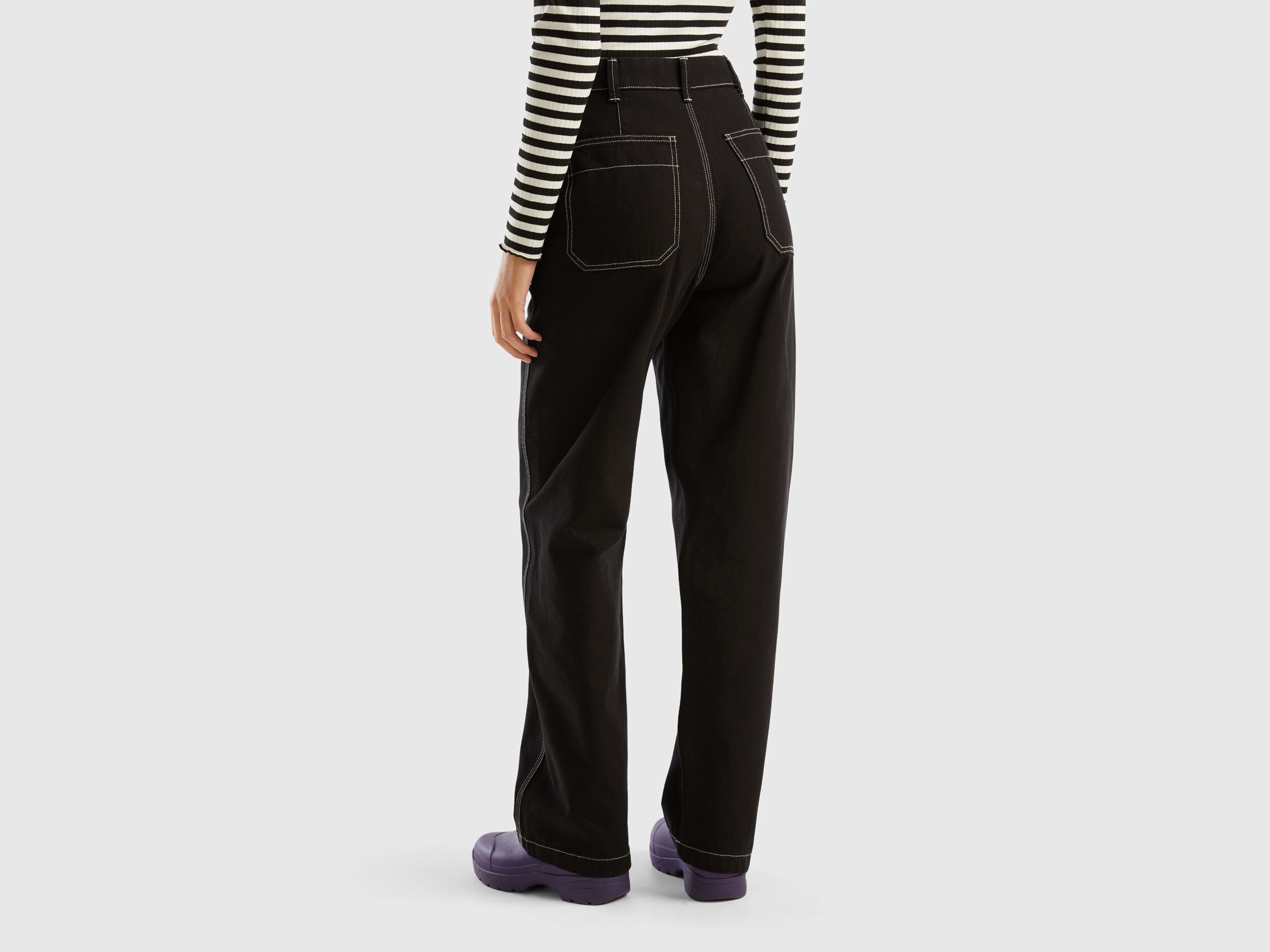 Pantalon toile store coton femme
