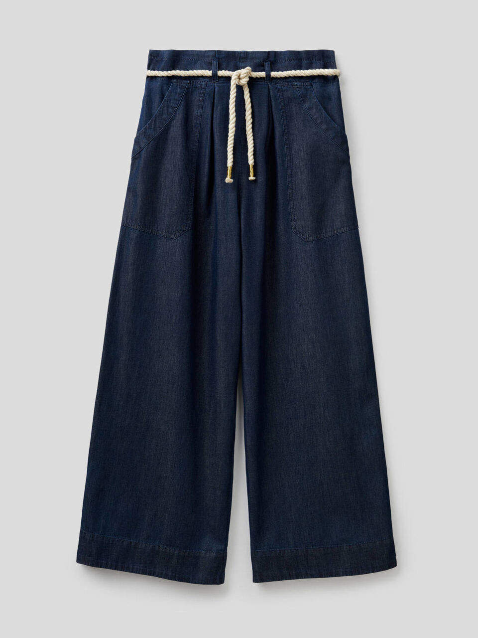 Pantalon palazzo avec ceinture image number 1