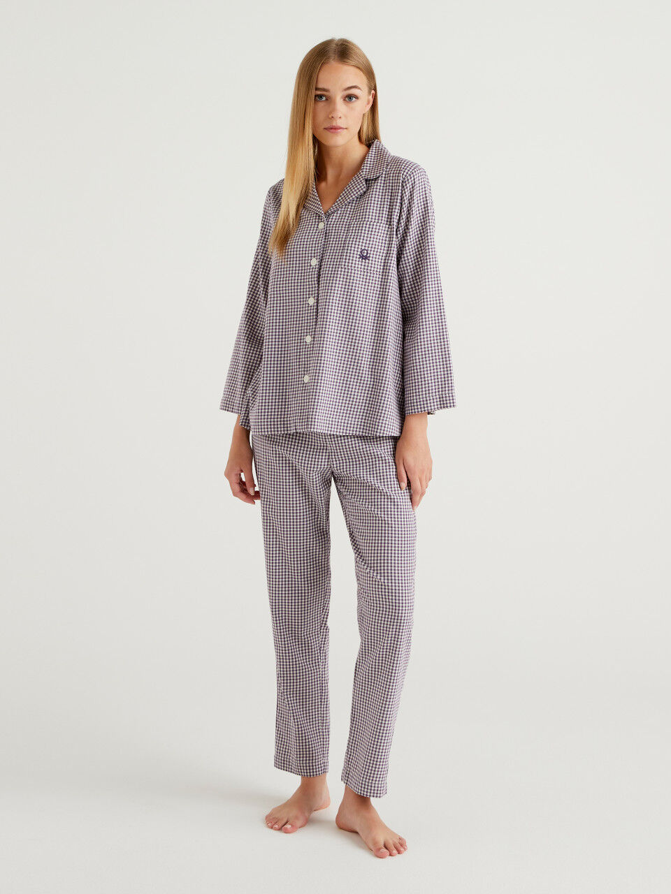 Pyjama vichy en coton