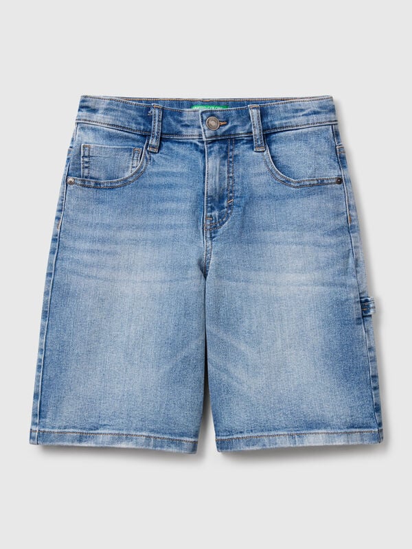 Bermuda en jean coupe droite Garçon