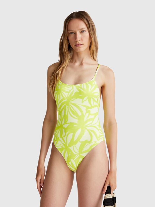 Maillot de bain une pièce fleuri Femme