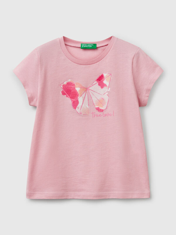T-shirt en coton à paillettes Filles