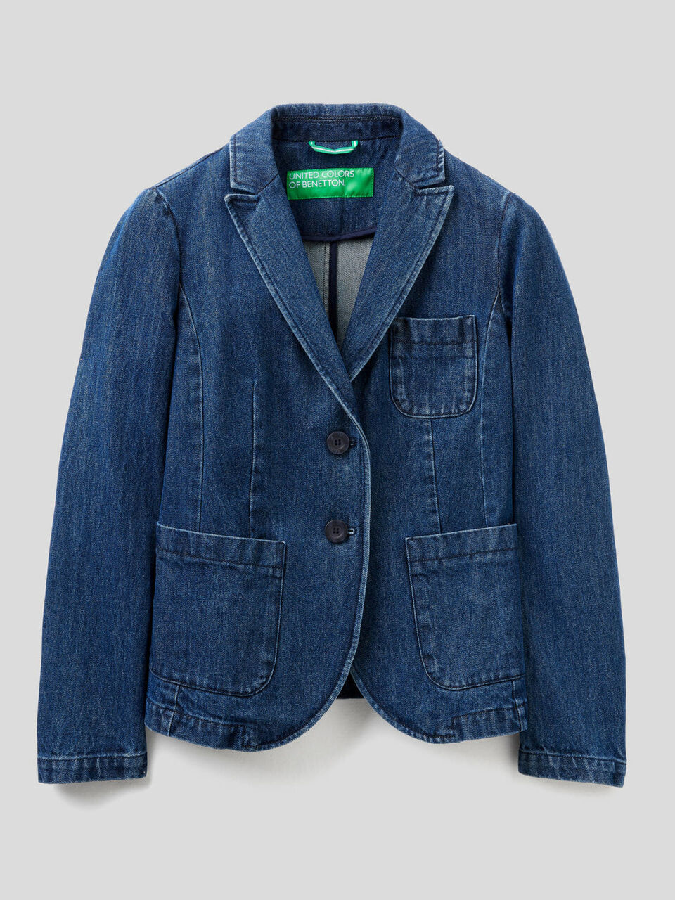 Blazer cintré en denim de coton image number 1