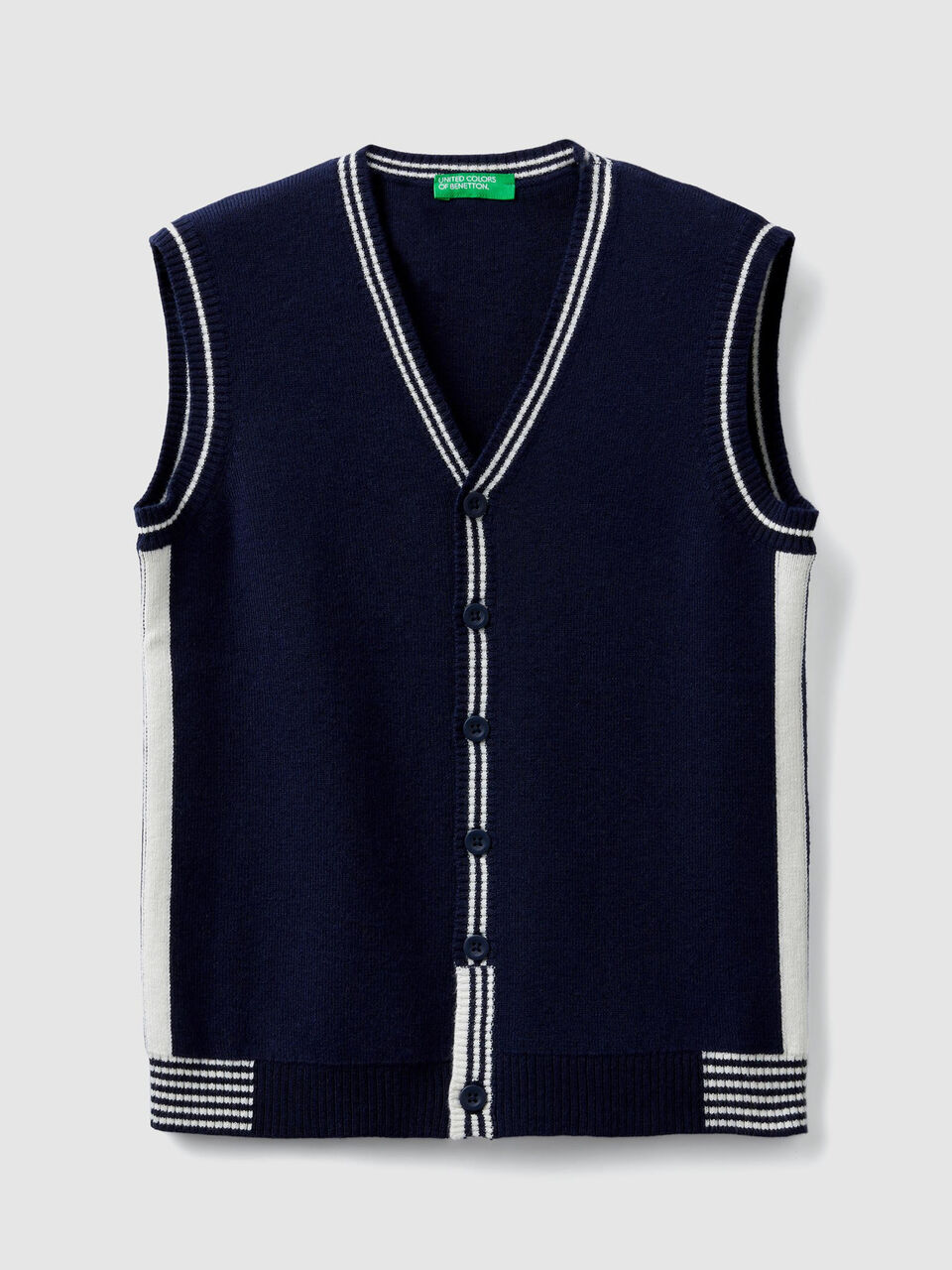 Pull sans manches col en V image number 1
