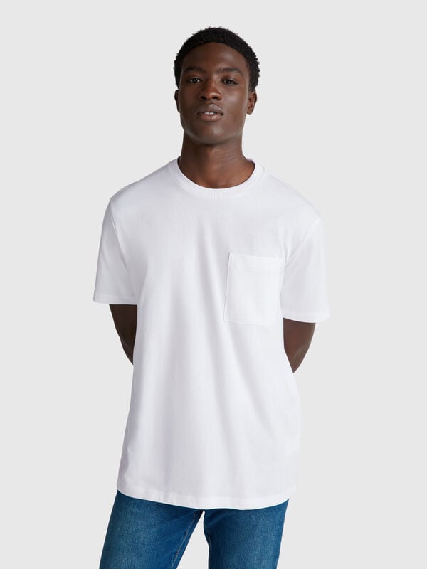T-shirt en coton avec poche Homme