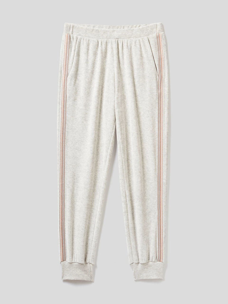 Pantalon en chenille avec bandes latérales image number 1