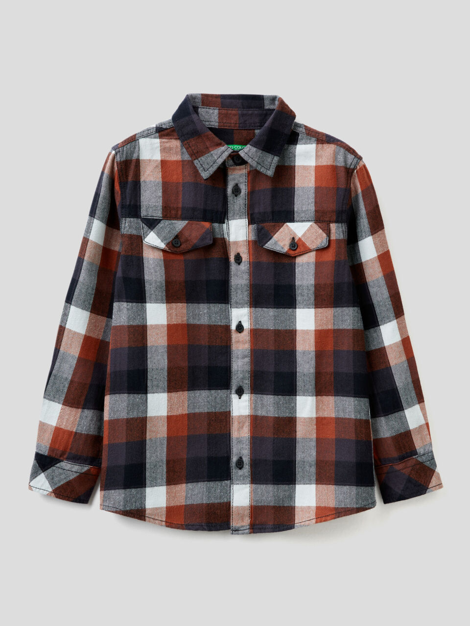 Chemise à carreaux en flanelle de 100 % coton image number 1