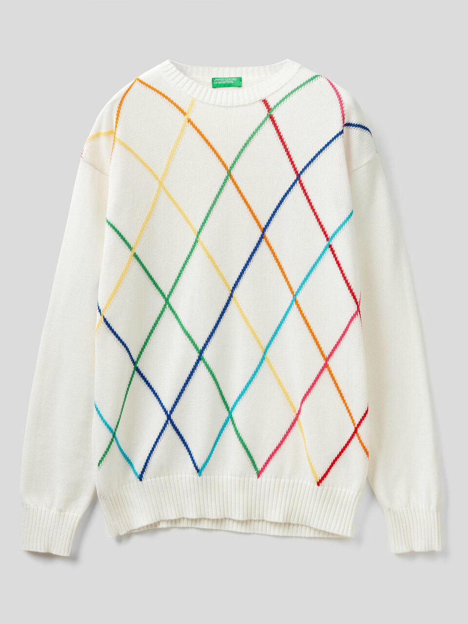 Pull à losanges multicolores image number 1