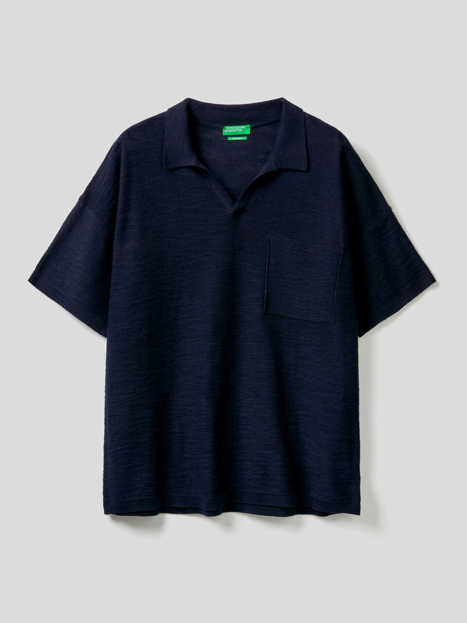Polo en mélange de coton et lin image number 1