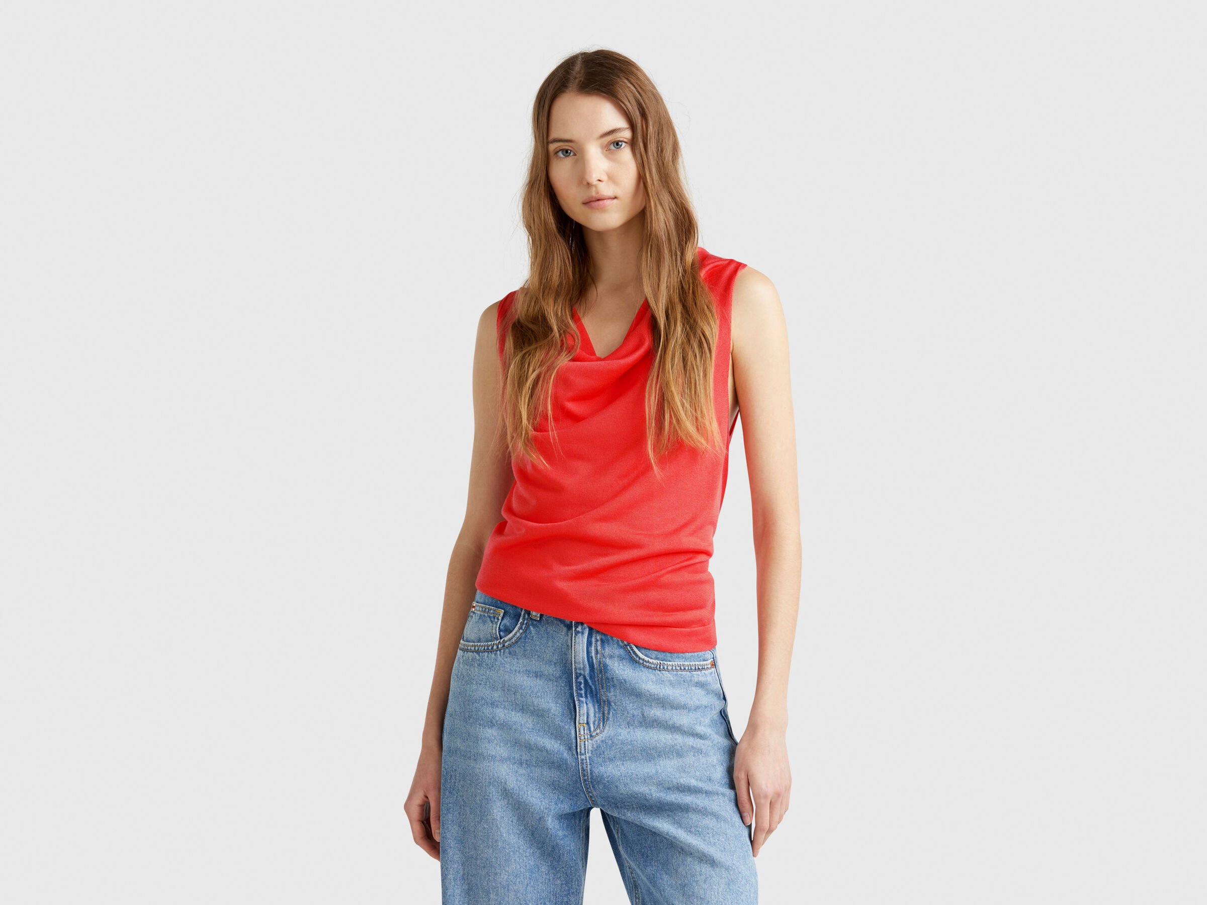 SLEEVELESS SWEATER Femme image number 0