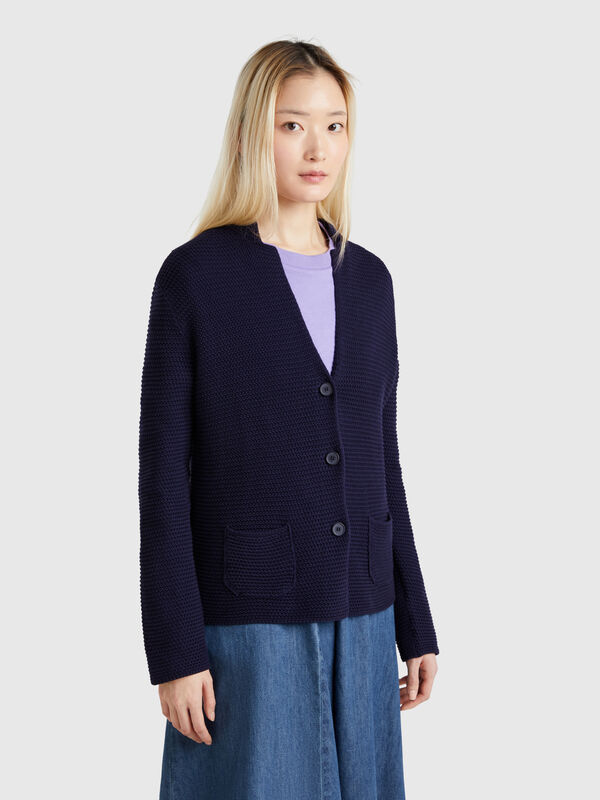 Veste tricotée 100% coton Femme