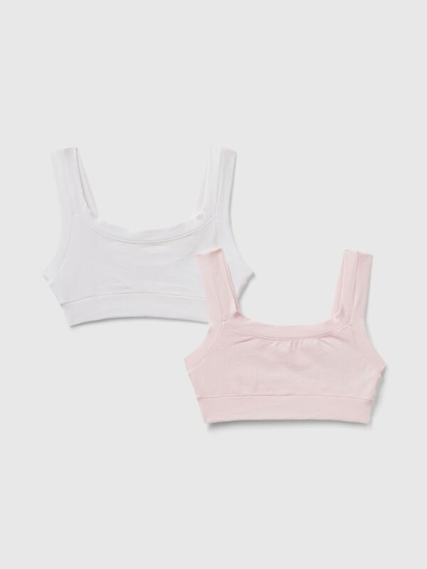 Deux hauts en coton super stretch Filles