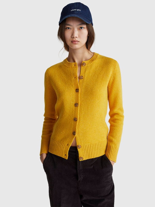 Cardigan en pure laine Shetland Femme