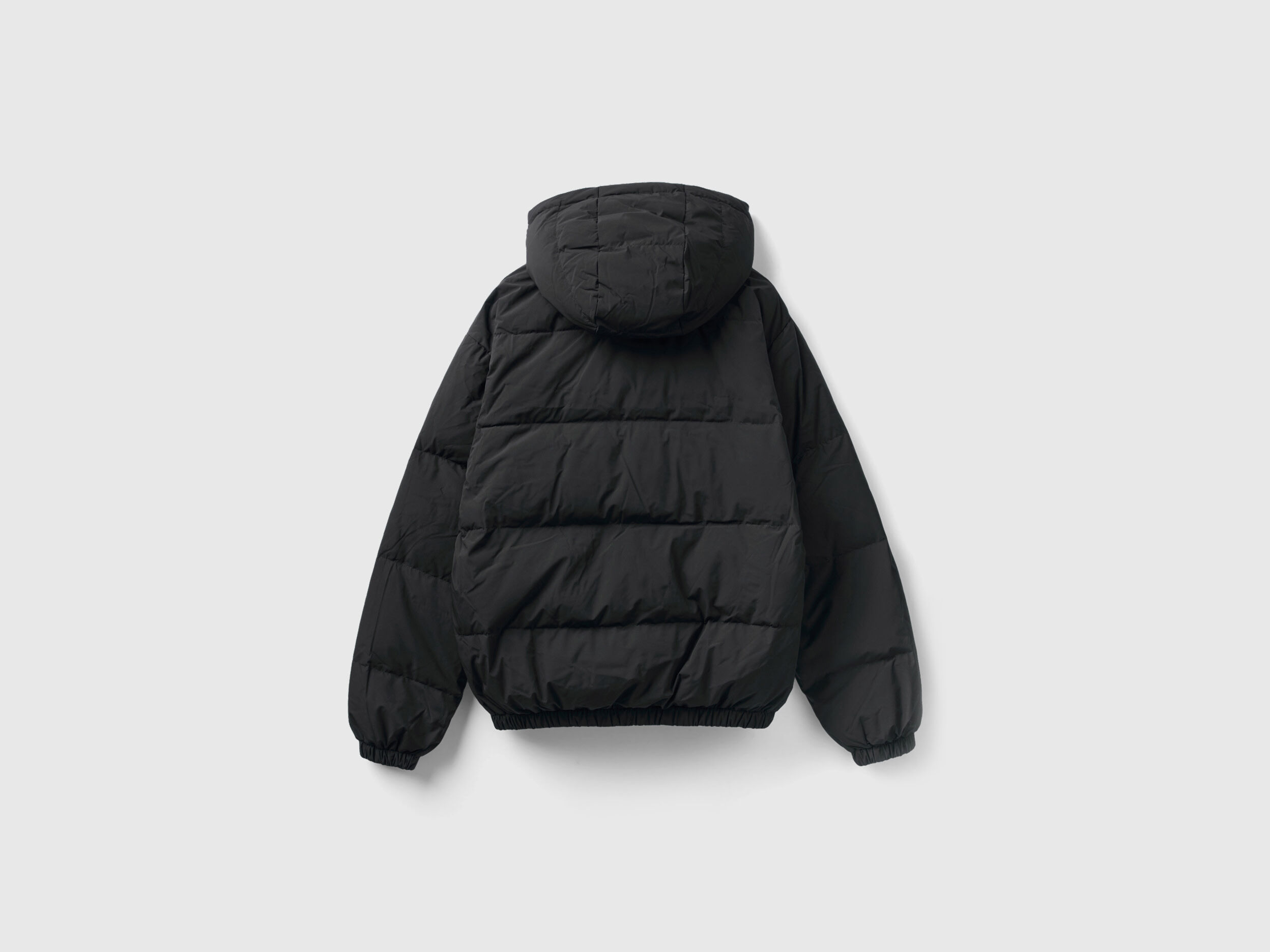Doudoune capuche amovible Noir Benetton