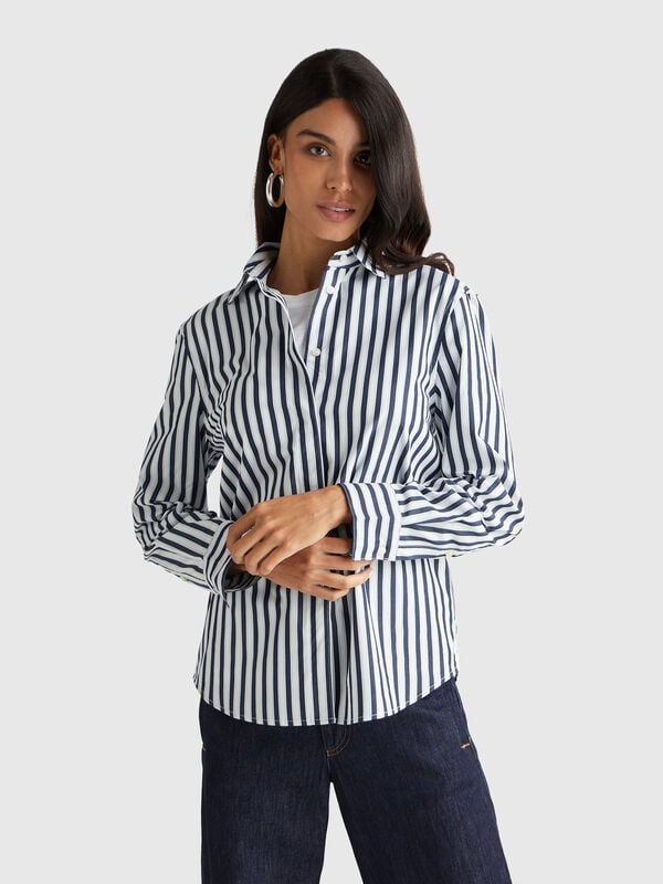Chemise à rayures verticales Femme