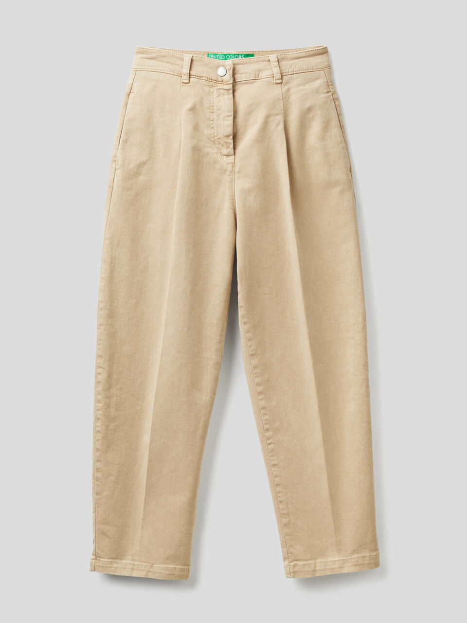 Pantalon coupe carrot avec plis image number 1