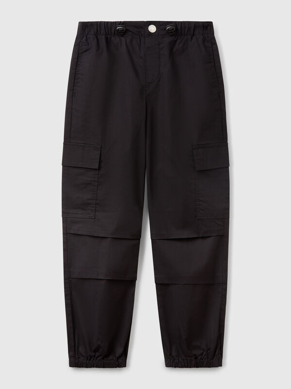Pantalon cargo en coton stretch Filles