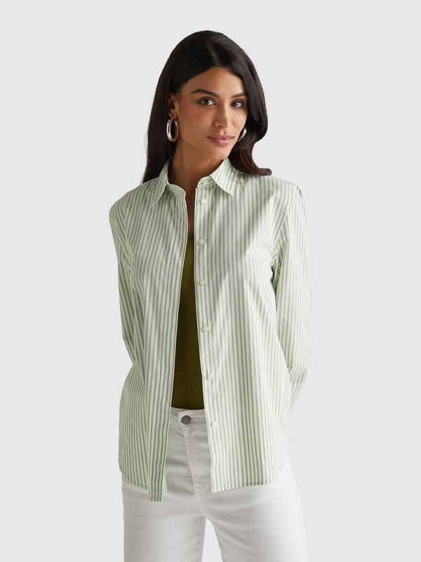 Chemise à rayures verticales Femme
