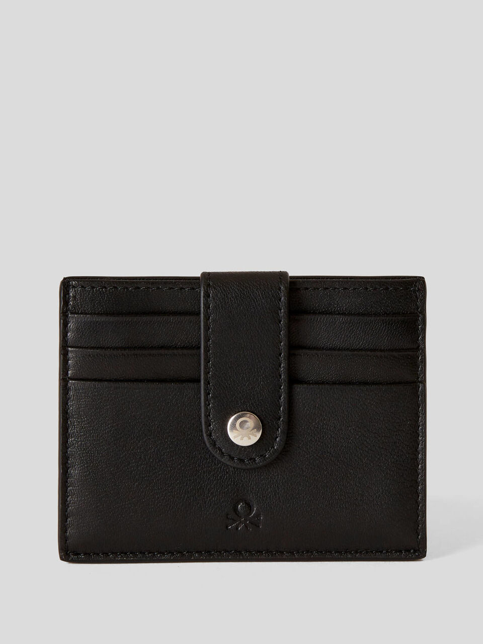 Portefeuille compact en cuir véritable image number 1