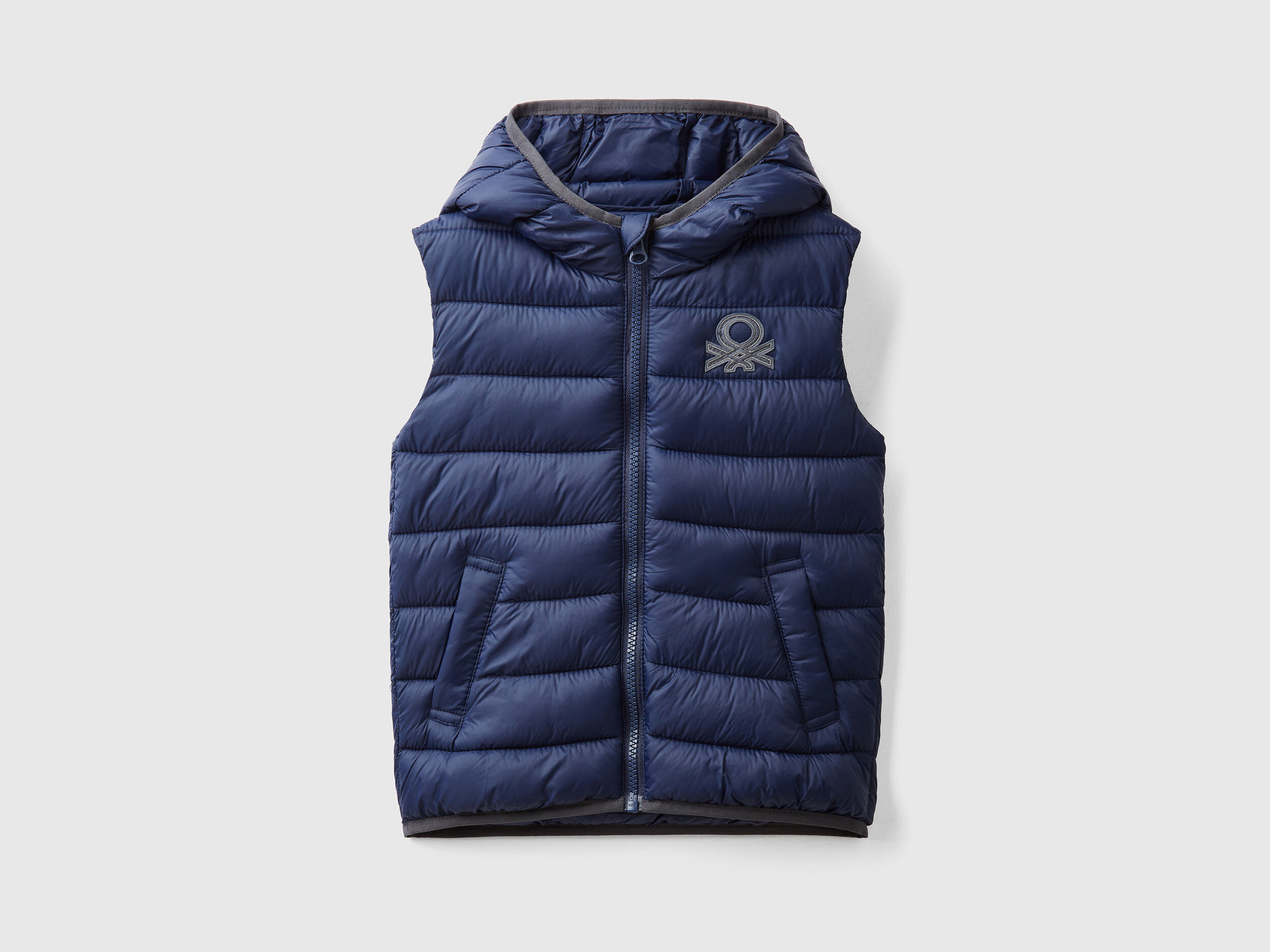 Veste sans manches capuche Bleu Fonc Benetton