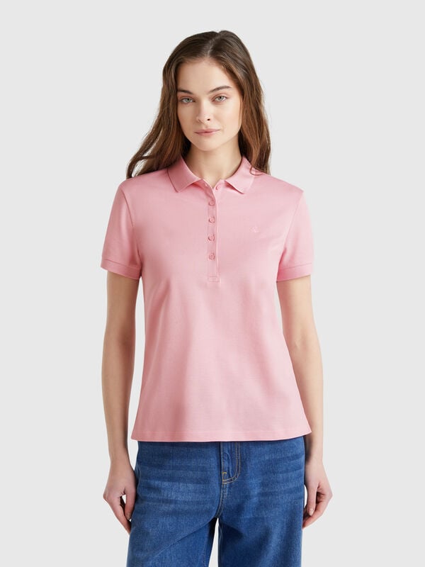 Polo coupe slim en coton stretch Femme