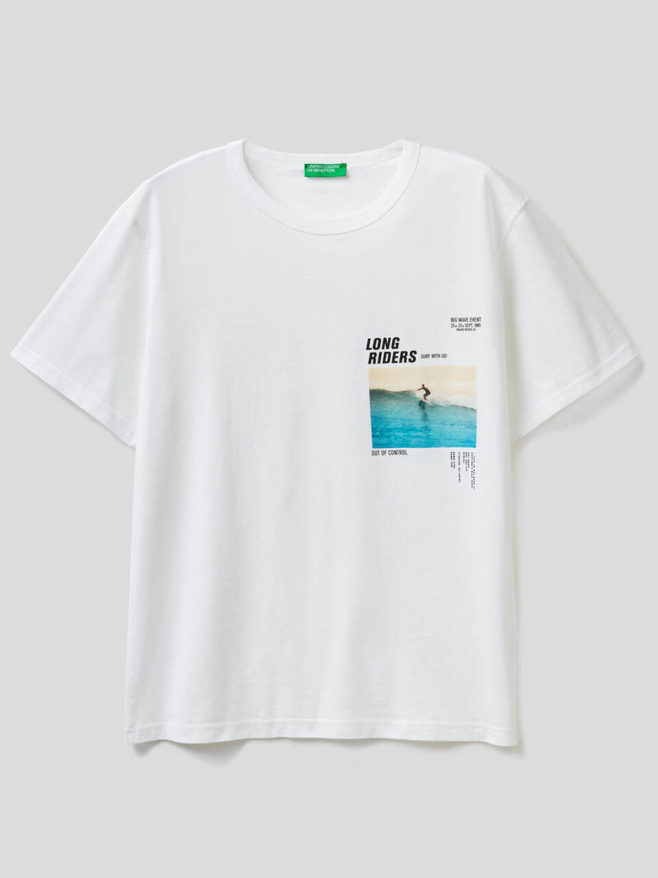 T-shirt blanc avec imprimé photo image number 1