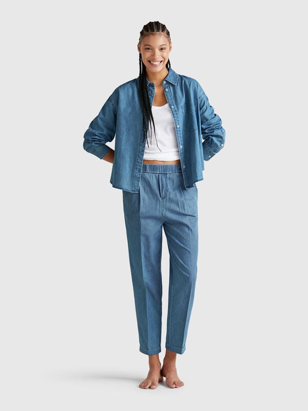 Pantalon en chambray Femme