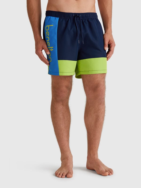 Short de bain color block Homme