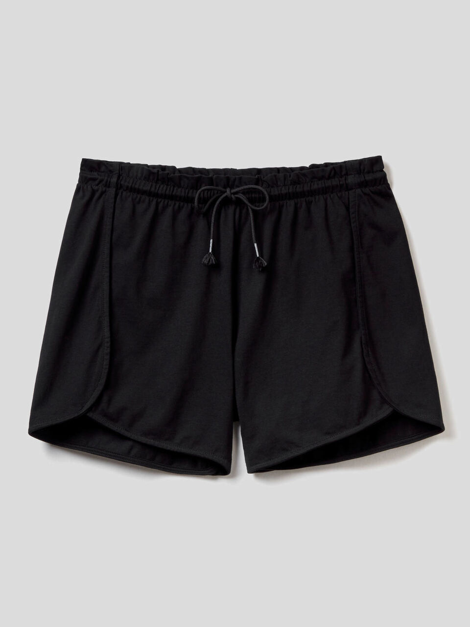 Short 100% coton avec taille froncée image number 1