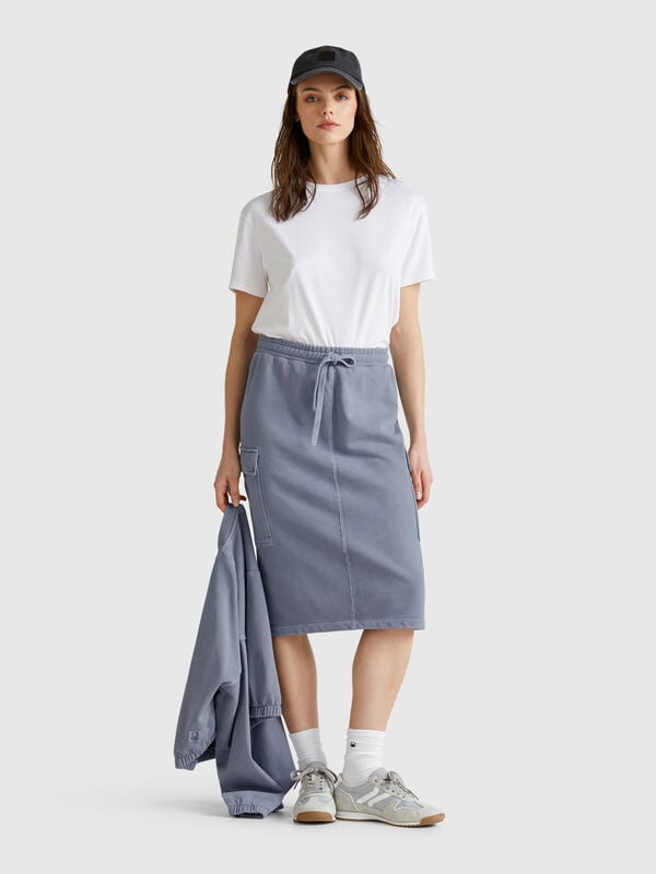 Jupe cargo en molleton Femme