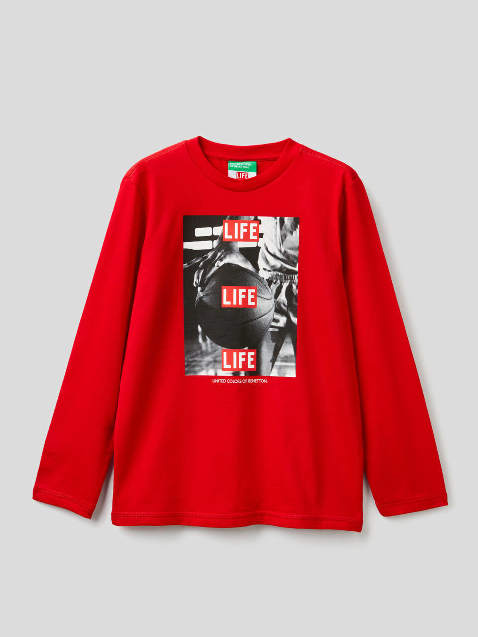 T-shirt Life à manches longues en coton bio image number 1